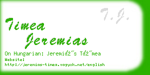 timea jeremias business card